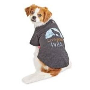 XS Dog Puppy Pet Live Your Wild Wolf Tshirt Top Tee Petco New